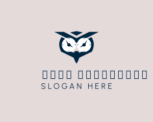 Owl - Clock Owl Bird logo design