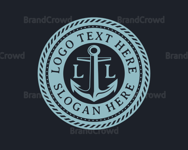 Nautical Anchor Marine Logo