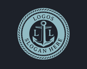 Navy - Nautical Anchor Marine logo design