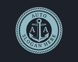 Nautical Anchor Marine logo design