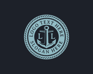 Aqua - Nautical Anchor Marine logo design