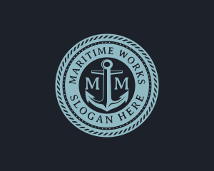 Nautical Anchor Marine logo design