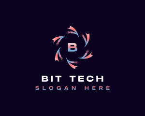 Vortext Spiral Tech logo design