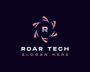 Vortext Spiral Tech logo design