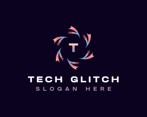 Vortext Spiral Tech logo design