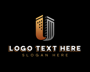 Residential - Modern Geometric Letter U logo design