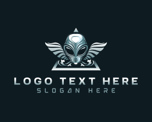 Alien Extraterrestrial Wing logo design