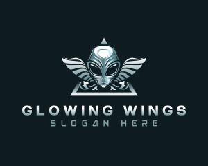 Alien Extraterrestrial Wing logo design