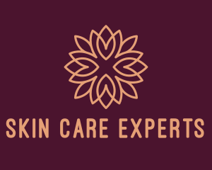 Organic Flower Spa Cosmetics  logo design