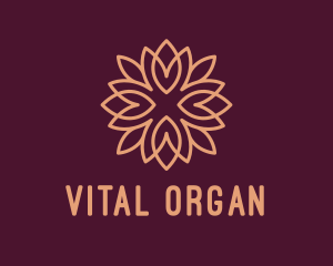 Organic Flower Spa Cosmetics  logo design