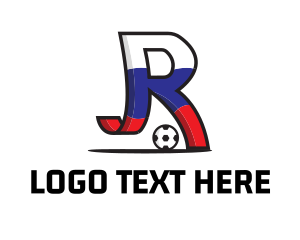 Russia - Letter R Soccer logo design