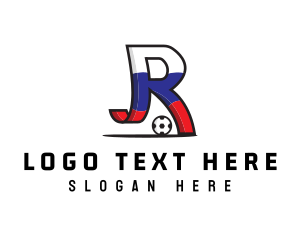 League - Letter R Soccer logo design