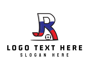 Letter R Soccer Logo