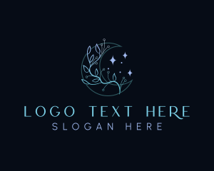 Cosmic - Moon Astrology Flower logo design