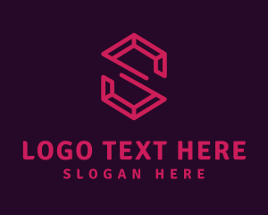 Lettermark - Modern Letter S Ruby logo design