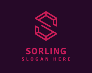 Modern Letter S Ruby logo design