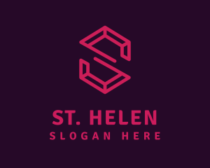 Modern Letter S Ruby logo design