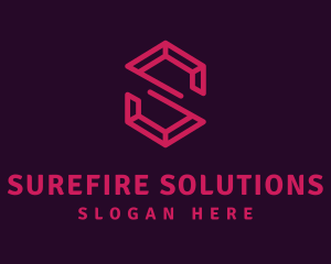 Modern Letter S Ruby logo design