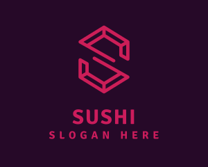 Modern Letter S Ruby logo design