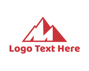 Colorado - Red Mountains Letter M logo design