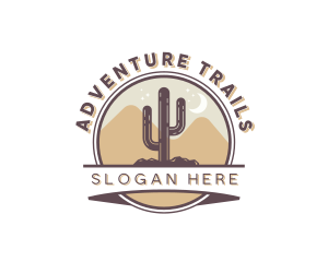 Cactus Desert Hiking logo design