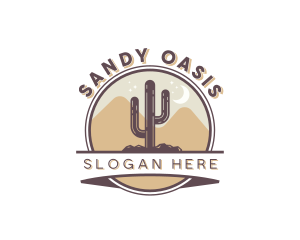 Dune - Cactus Desert Hiking logo design