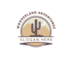 Cactus Desert Hiking logo design