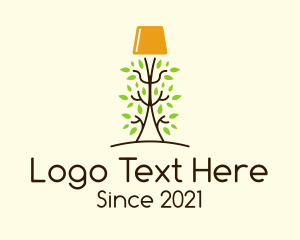Interior - Lamp Leaf Plant logo design