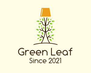 Lamp Leaf Plant logo design