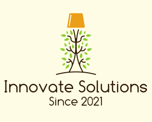 Furniture Shop - Lamp Leaf Plant logo design