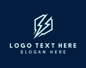 Power Plant - Lightning Bolt Express logo design