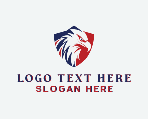 Stars And Stripes - Eagle Bird Shield logo design
