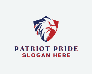 Stars And Stripes - Eagle Bird Shield logo design