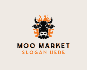 Cow Head Barbecue  logo design