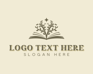 Literature - Academic Book Tree logo design