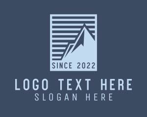 Travel - Mountain Post Stamp logo design