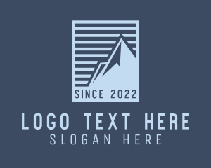 Trekking - Mountain Post Stamp logo design