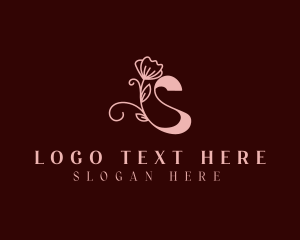 Essential Oils - Feminine Floral Letter S logo design