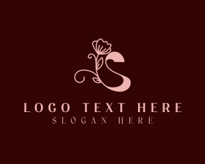 Wellness - Feminine Floral Letter S logo design