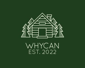 Camp - Cabin House Pine Tree logo design