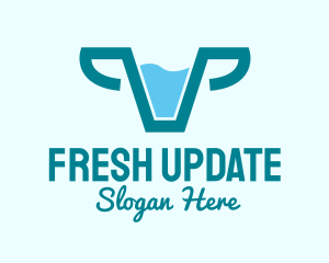 Fresh Cow Milk  logo design