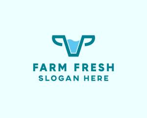 Fresh Cow Milk  logo design