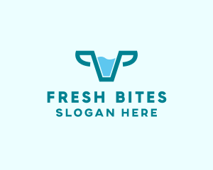 Fresh Cow Milk  logo design