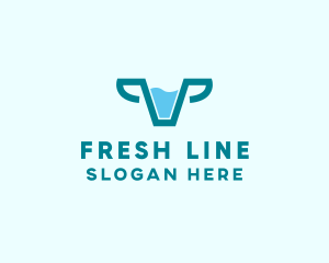 Fresh Cow Milk  logo design