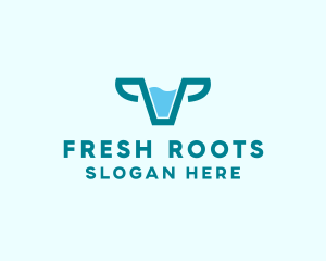 Fresh Cow Milk  logo design