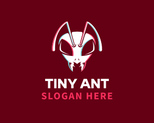 Ant Head Anaglyph logo design