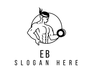 Muscle Bodybuilder Gym Logo