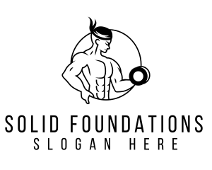 Muscle Bodybuilder Gym Logo
