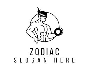 Muscle Bodybuilder Gym Logo