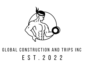 Muscle Bodybuilder Gym logo design